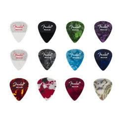 Fender 351 Dotted Celluloid Guitar Picks - Medium, 12-pack