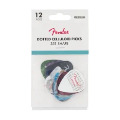 Fender 351 Dotted Celluloid Guitar Picks - Medium, 12-pack