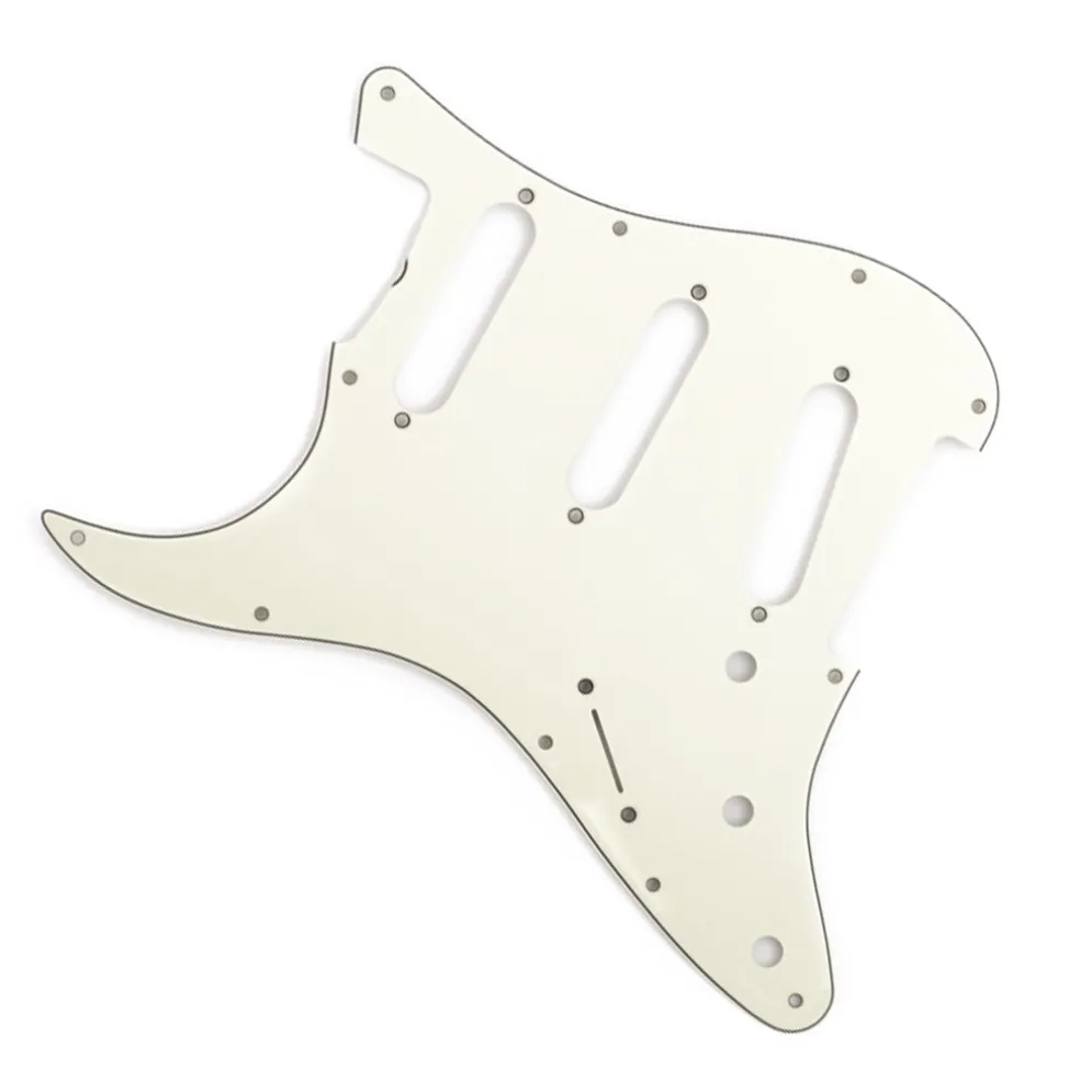 Fender - Pickguard, Stratocaster® S/S/S (Left Hand), 11-Hole Vintage Mount (with Truss Rod Notch), Mint Green, 3-Ply