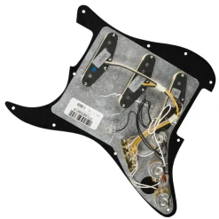 Fender - Pre-Wired Strat Pickguard, Custom Shop Texas Special SSS, Black 11 Hole PG