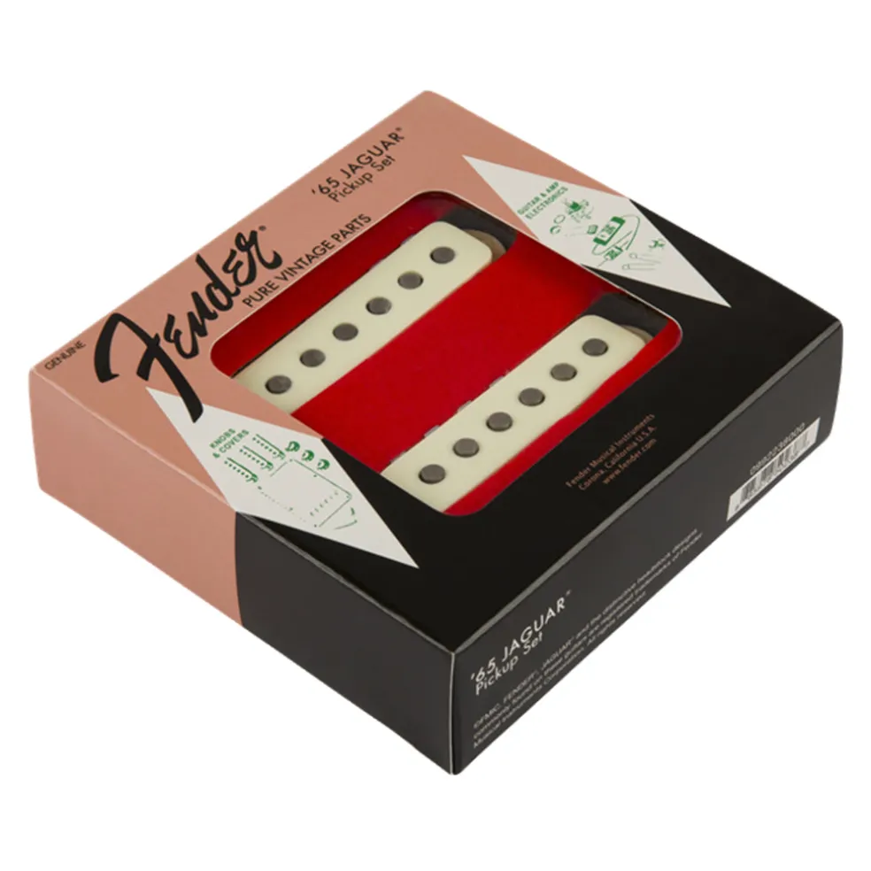 Fender - Pure Vintage '65 Jaguar® Pickup Set, Vintage White, (2)