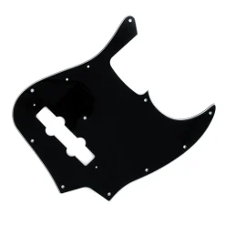 Fender - Pure Vintage Pickguard, Jazz Bass® '70s, 10-Hole Mount, Black, 3-Ply