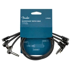 Fender Blockchain 16" Cable 3 Pack Angle/Angle