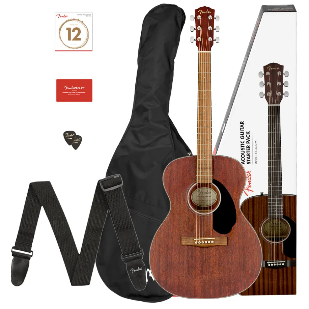Fender CC-60S Concert Pack V2, All-Mahogany