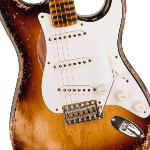 Fender Custom Shop Limited Edition 70th Anniversary 1954 Stratocaster Super Heavy Relic - Wide-Fade 2-Color Sunburst, 1-Pc Quartersawn Maple Neck Fingerboard