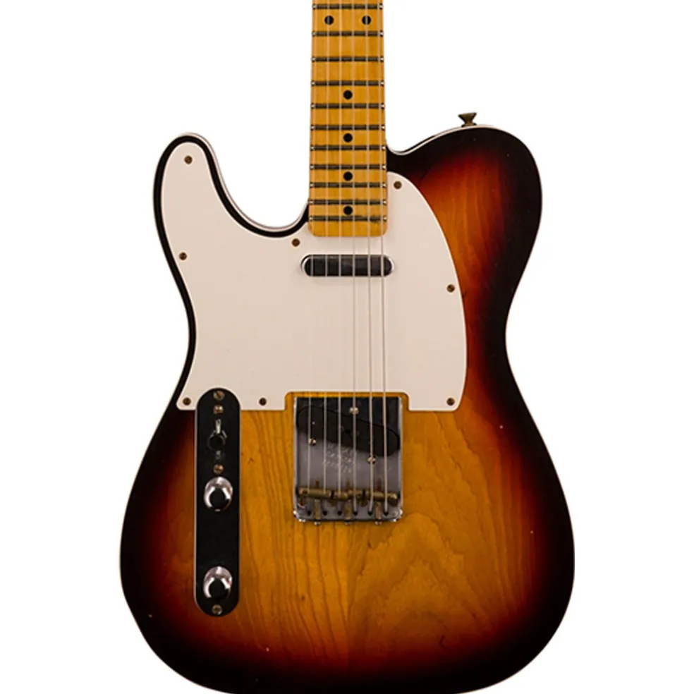 Fender Custom Shop '50s Twisted Telecaster Custom - Journeyman Relic - Left Handed - Chocolate 3 Colour Sunburst (Limited Edition)