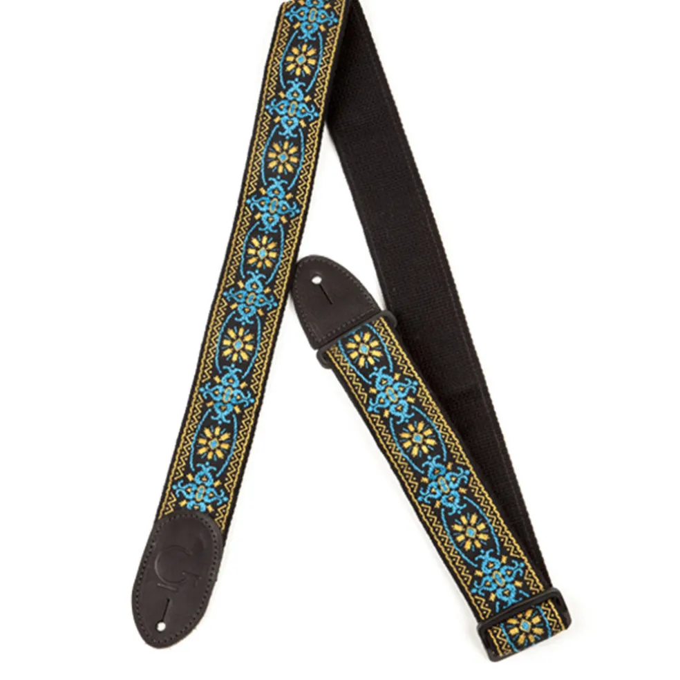 Fender G Brand Strap Blue/Orange Black Ends