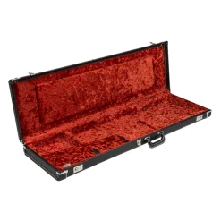 Fender G&G Deluxe Precision Bass® Hardshell Case, Black with Orange Plush