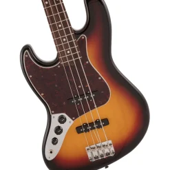 Fender Japan Traditional 60's Jazz Bass Left Handed - 3 Tone Sunburst - Rosewood Fretboard