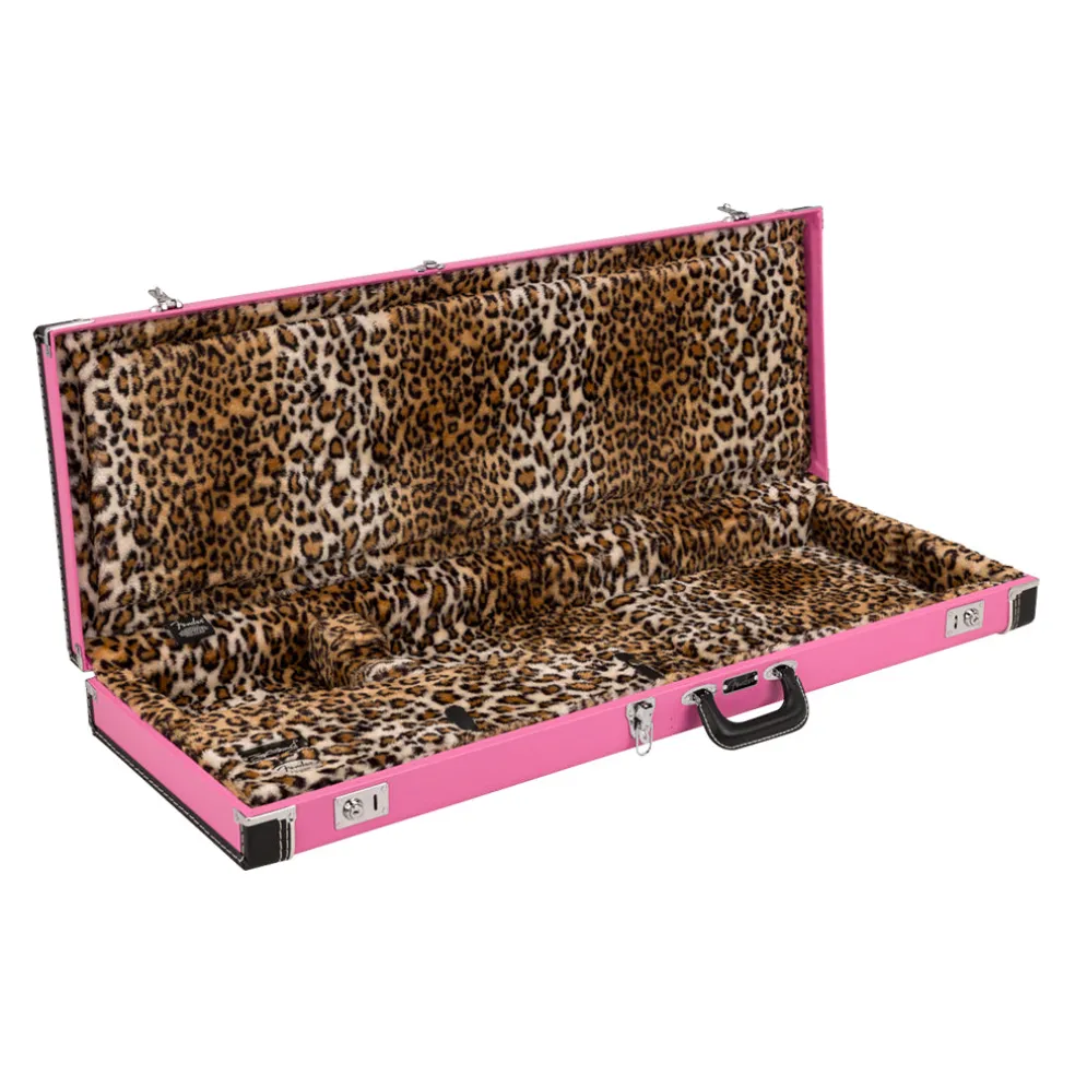 Fender Joe Strummer Stratocaster Telecaster Case - Pink Leopard