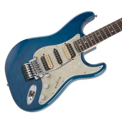 Fender Michiya Haruhata Stratocaster®, Rosewood Fingerboard, Caribbean Blue Transparent