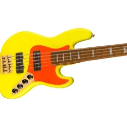 Fender MonoNeon Jazz Bass® V, Maple Fingerboard, Neon Yellow