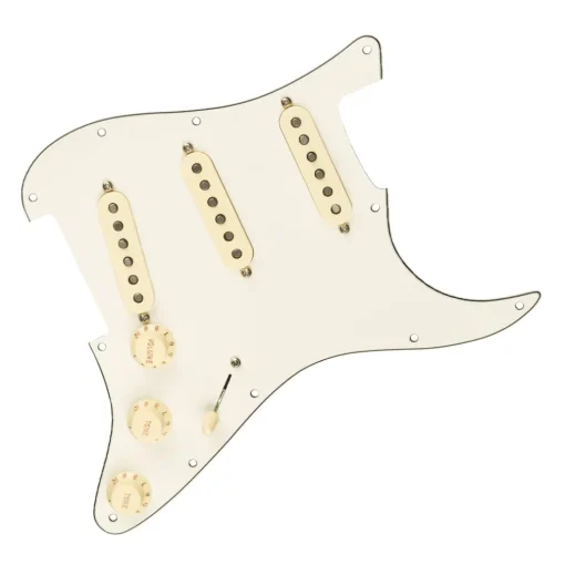 Fender Pre-Wired Strat Pickguard, Original '57/'62 SSS, Parchment 11 Hole PG