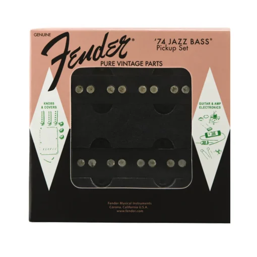 Fender Pure Vintage '74 Jazz Bass® Pickup Set, Black (2)