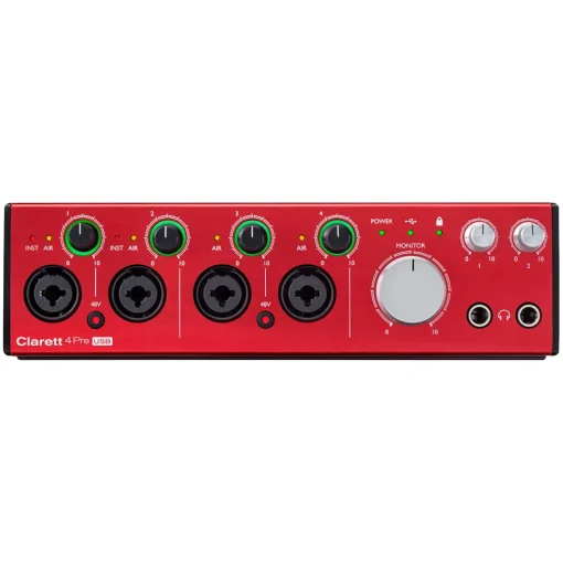 Focusrite Clarrett 4Pre USB 10 in 4 out Audio Interface