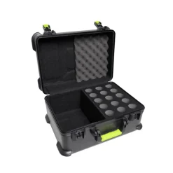 Gator SH-MICCASE15 Shure Molded Case w/ Drops for (15) Mics - TSA Latch