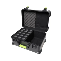 Gator SH-MICCASE15 Shure Molded Case w/ Drops for (15) Mics - TSA Latch