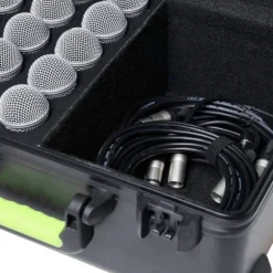 Gator SH-MICCASE15 Shure Molded Case w/ Drops for (15) Mics - TSA Latch