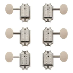Gibson - Deluxe White Button Tuner Set - Vintage Nickel