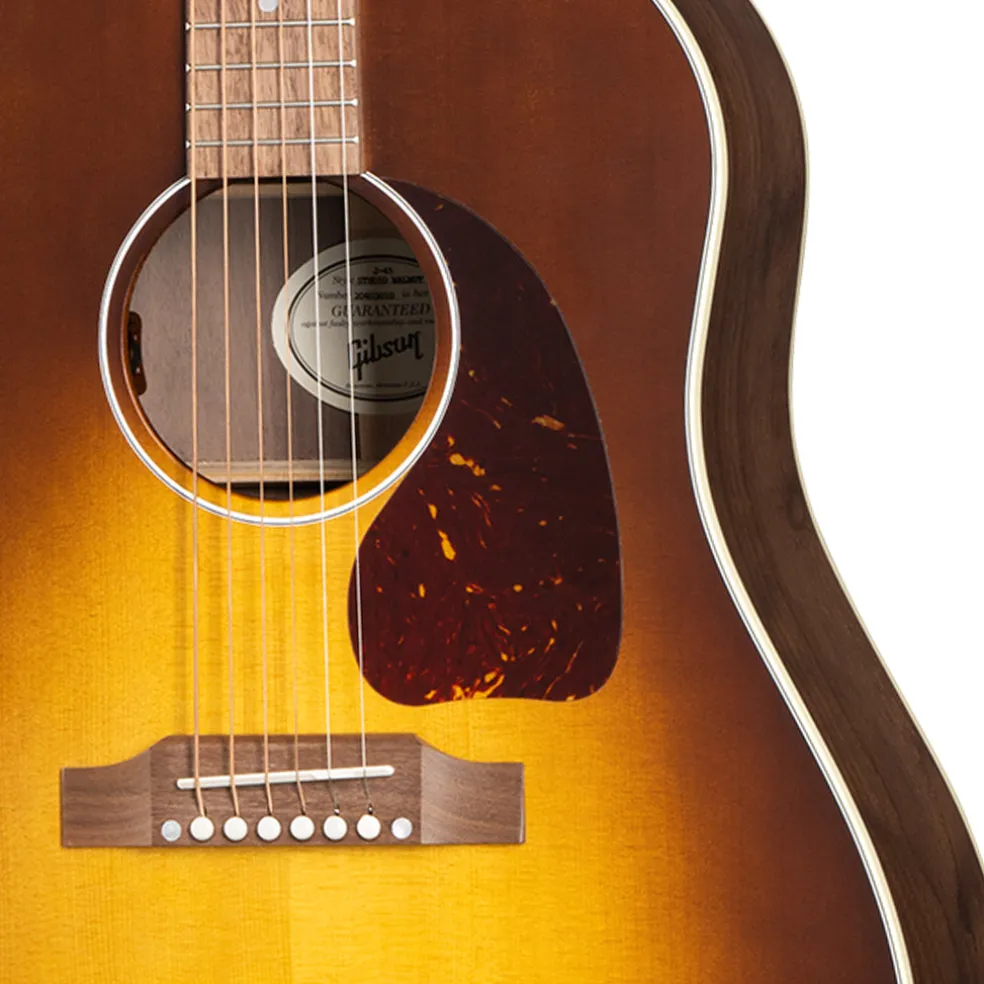 Gibson J45 Studio Walnut Lefty Satin Walnut Burst