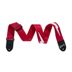 Gibson Lightning Bolt Seatbelt Guitar Strap Red