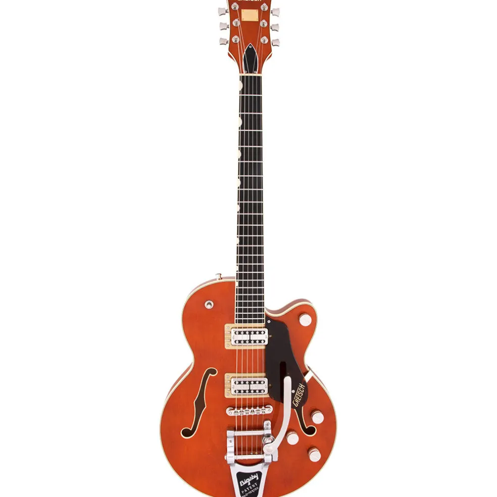 Gretsch - G6659T Players Edition Broadkaster® Jr. Center Block Single-Cut with String-Thru Bigsby®, Ebony Fingerboard, Roundup Orange