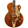 Gretsch - G6120TG-DS Players Edition Nashville® Hollow Body DS with String-Thru Bigsby® and Gold Hardware - Roundup Orange