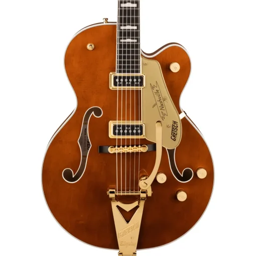 Gretsch - G6120TG-DS Players Edition Nashville® Hollow Body DS with String-Thru Bigsby® and Gold Hardware - Roundup Orange