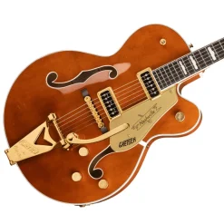 Gretsch - G6120TG-DS Players Edition Nashville® Hollow Body DS with String-Thru Bigsby® and Gold Hardware - Roundup Orange
