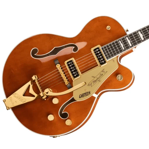 Gretsch - G6120TG-DS Players Edition Nashville® Hollow Body DS with String-Thru Bigsby® and Gold Hardware - Roundup Orange