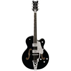Gretsch Falcon Hollow Body Ebony Fingerboard with String-Thru Bigsby® and Chrome Hardware - Black