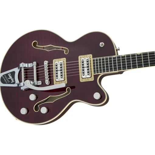 Gretsch G6659TFM Players Edition Broadkaster Junior - Tiger Flame Maple Dark Cherry Stain