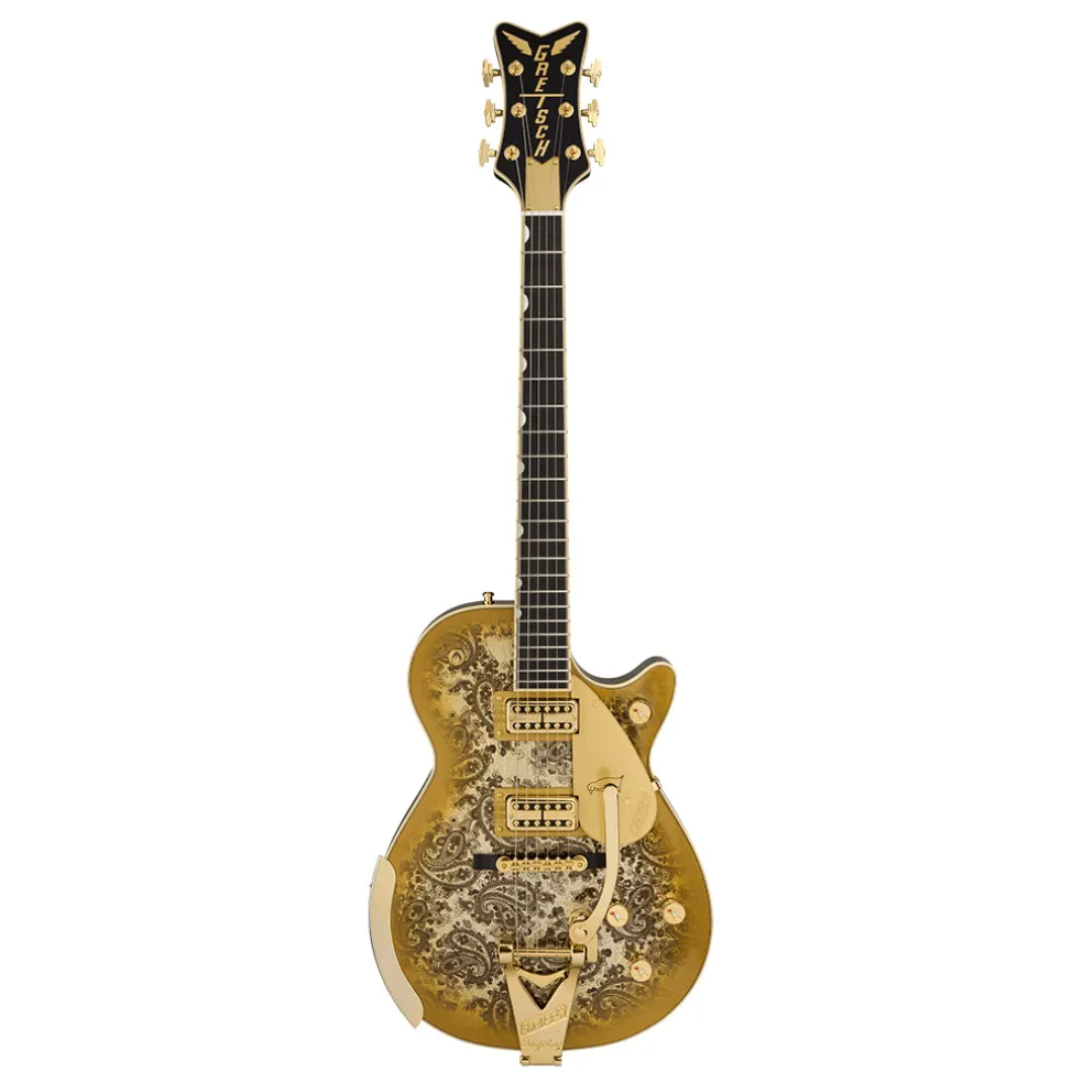 Gretsch G6134TG Limited Edition Paisley Penguin with String Thru Bigsby Ebony Fingerboard Gold Paisley