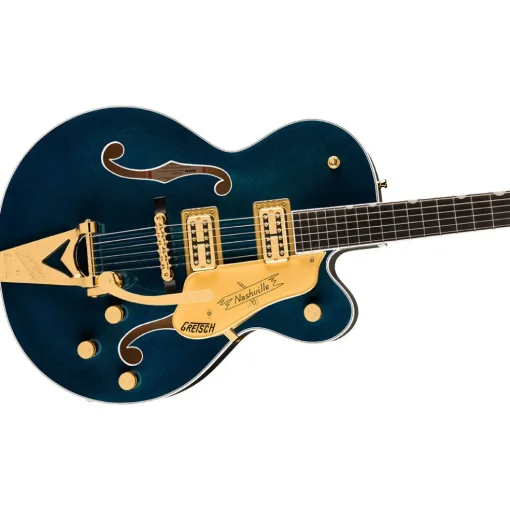 Gretsch Nashville Hollow Body Ebony Fingerboard with String Thru Bigsby and Gold Hardware - Midnight Sapphire