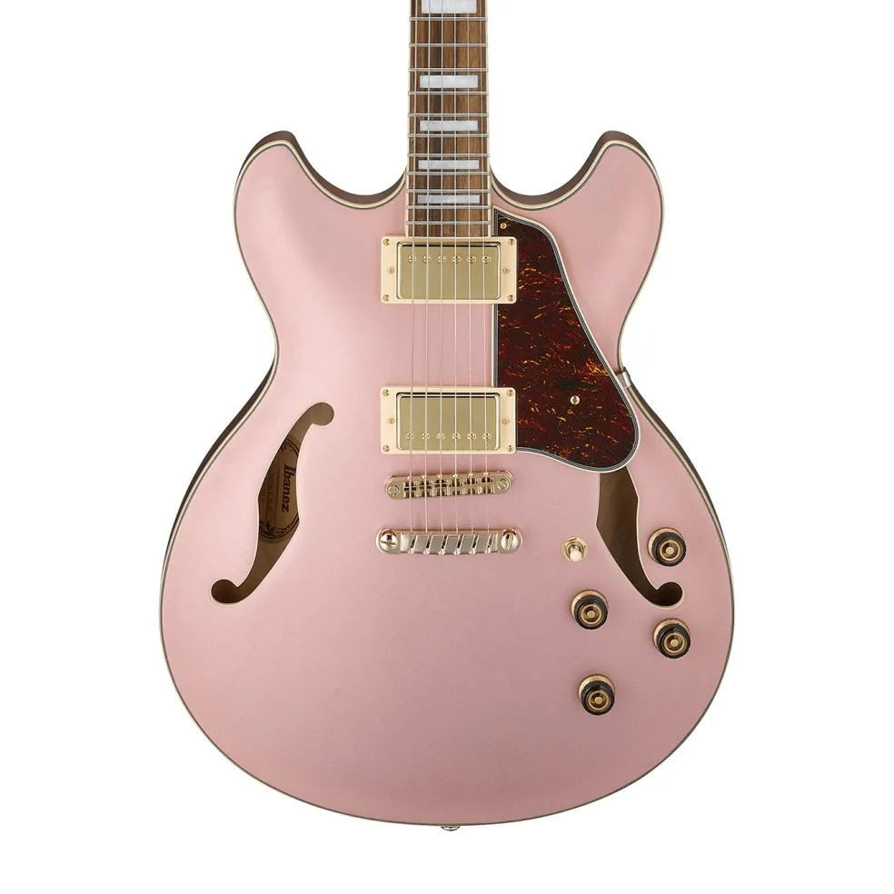 Ibanez AS73G Artcore Guitar - Rose Gold Metallic Flat