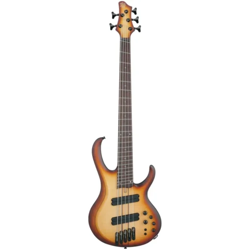Ibanez BTB705LMNNF 5 String Electric Bass Guitar Natural Browned Burst Flat