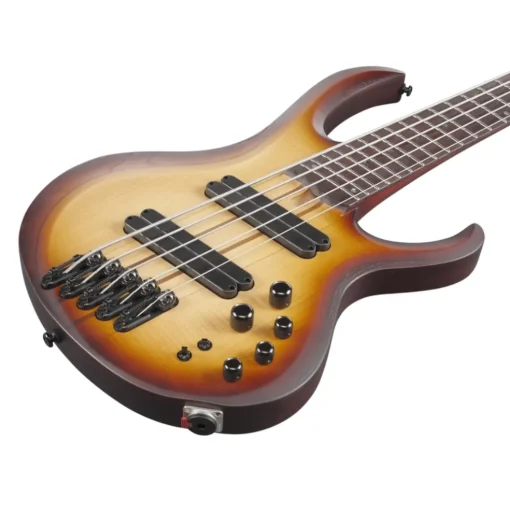 Ibanez BTB705LMNNF 5 String Electric Bass Guitar Natural Browned Burst Flat