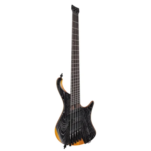 Ibanez EHB1135MS Silver Wave Black Low Gloss 5 String Electric Bass with Gig bag