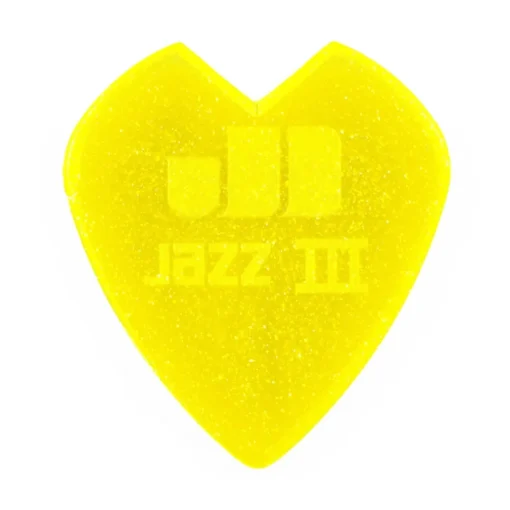 Jim Dunlop Kirk Hammett Custom Jazz III Yellow Glitter Players Pack