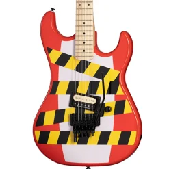 Kramer - Baretta - Custom Graphics - “Danger Zone” - Warning Tape on White Red