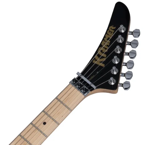 Kramer - Baretta Reverse Headstock Electric Guitar with Soft Case - White Lotus Custom Graphic White/Candy Blue