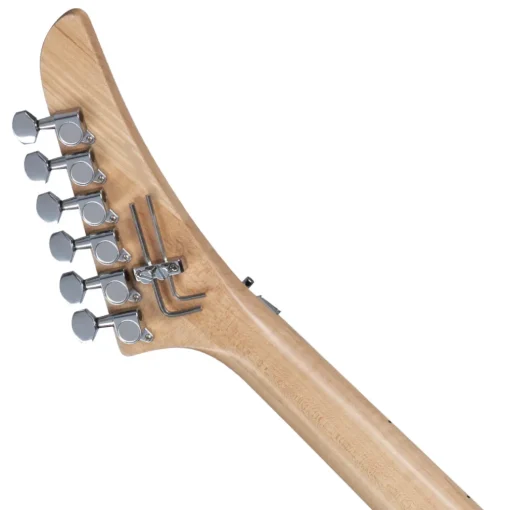 Kramer - Baretta Reverse Headstock Electric Guitar with Soft Case - White Lotus Custom Graphic White/Candy Blue