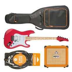 Kramer Focus VT211S Guitar Pack w/ Crush & Accessories - Ruby Red