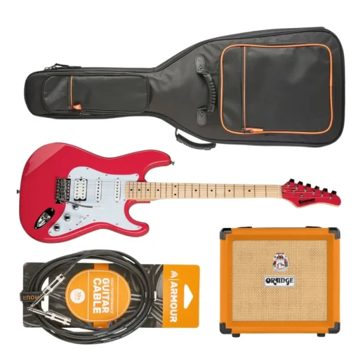 Kramer Focus VT211S Guitar Pack w/ Crush & Accessories - Ruby Red