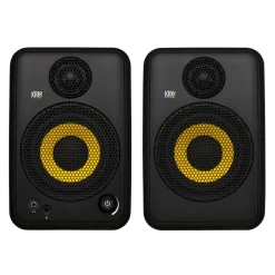 KRK GOAUX4 Portable Studio Monitors 2-Way 4"; Bi-amped Class D Power w/ measurement microphone