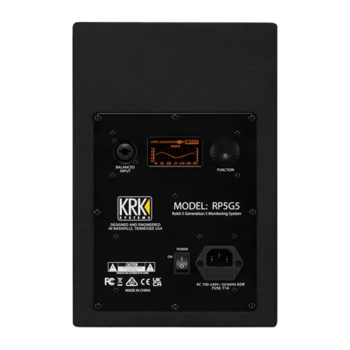 KRK ROKIT Gen5 Studio Monitor 5" Class D Powered; Kevlar Drivers; Onboard DSP - Single