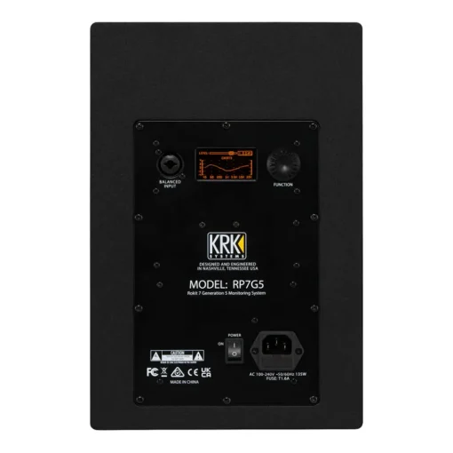 KRK ROKIT Gen5 Studio Monitor 7" Class D Powered; Kevlar Drivers; Onboard DSP - Single