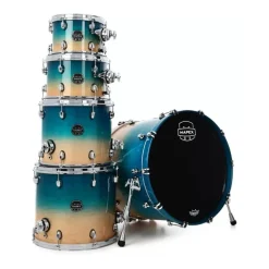 Mapex Saturn 5 Piece Studioease Shell Pack in Aqua Fade