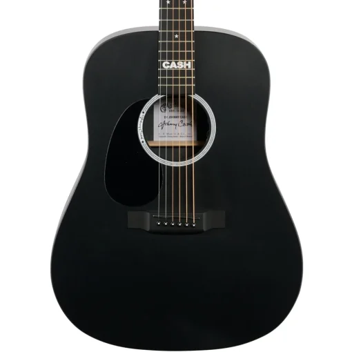 Martin DX Johnny Cash: X-Series Signature Edition Left Handed - Jett Black