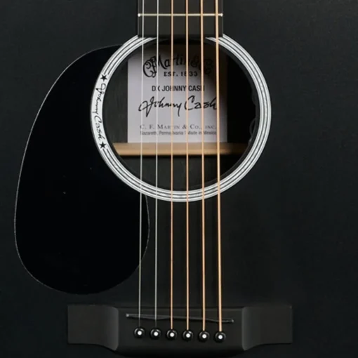 Martin DX Johnny Cash: X-Series Signature Edition Left Handed - Jett Black